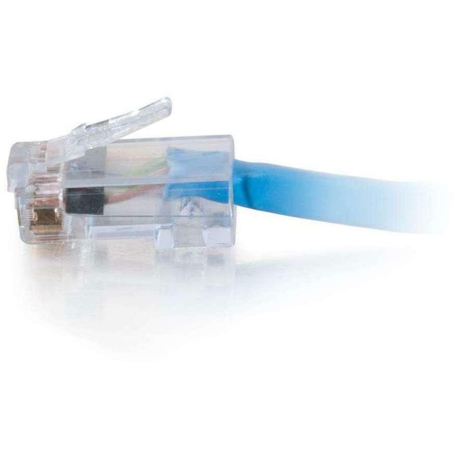 C2G-10ft Cat6 Non-Booted Network Patch Cable (Plenum-Rated) - Blue