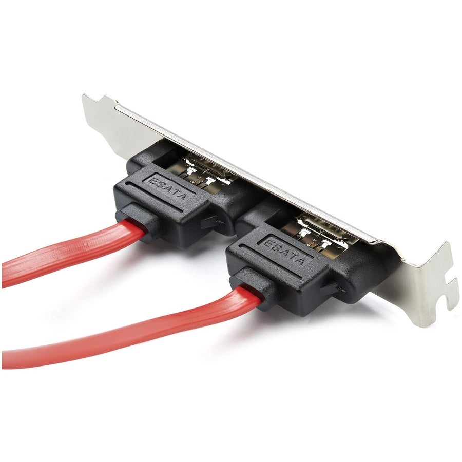 StarTech.com StarTech.com 2 Port SATA to eSATA Slot Plate Bracket - Serial ATA internal to external panel - 7 pin Serial ATA - 7 pin external Serial ATA
