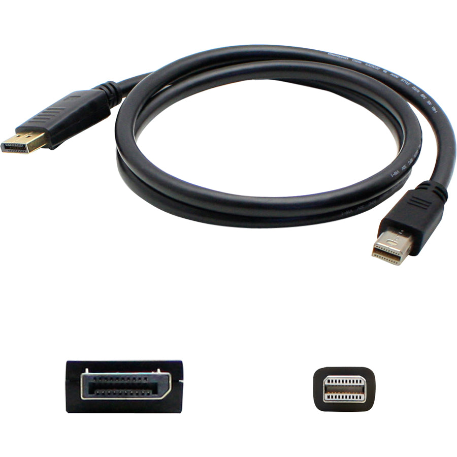6ft Mini-DisplayPort 1.1 Male to DisplayPort 1.2 Male Black Cable For Resolution Up to 3840x2160 (4K UHD)