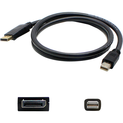 6ft Mini-DisplayPort 1.1 Male to DisplayPort 1.2 Male Black Cable For Resolution Up to 3840x2160 (4K UHD)