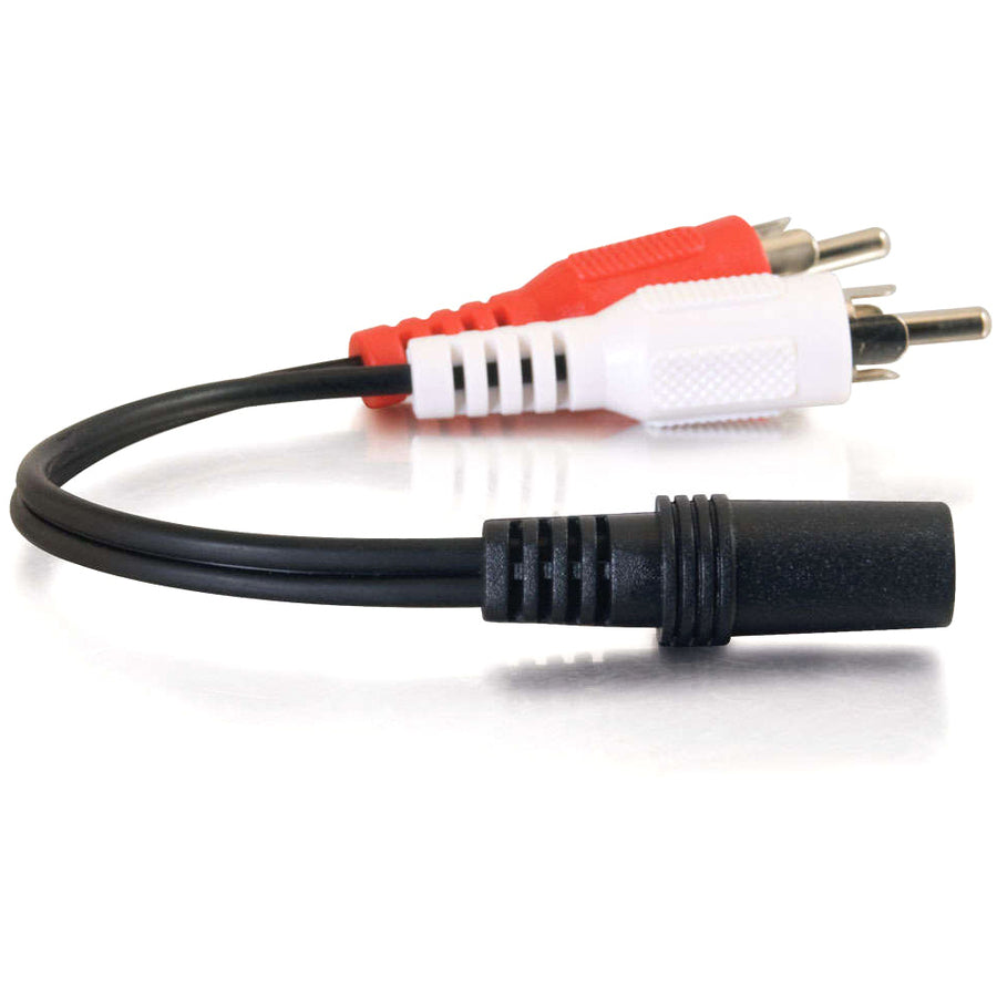 C2G 6in Value Series One 3.5mm Stereo Female To Two RCA Stereo Male Y-Cable