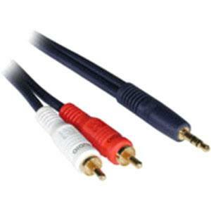 C2G 3ft Velocity One 3.5mm Stereo Male to Two RCA Stereo Male Y-Cable