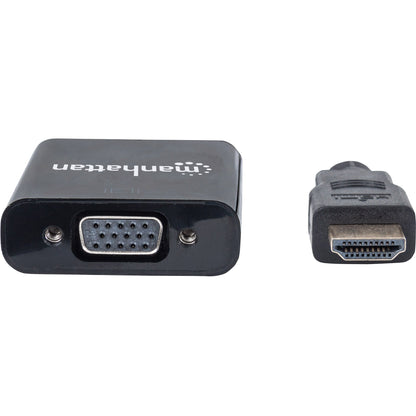 Manhattan HDMI Male to VGA Female Converter with Optional USB Micro-B Power Port - Retail Blister