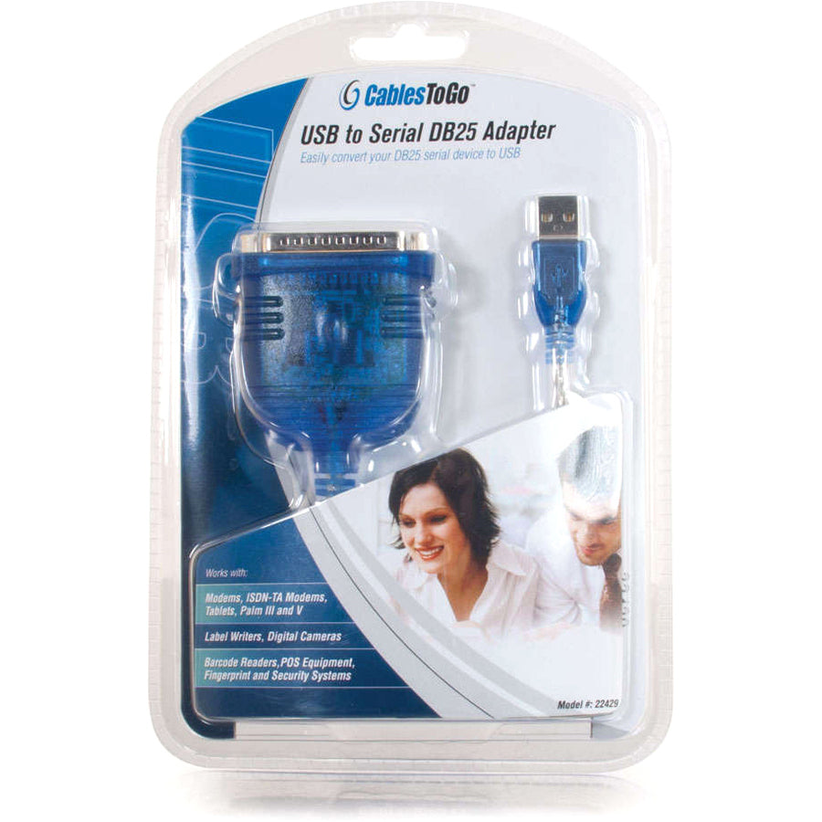 C2G 6ft USB to DB25 Serial RS232 Adapter Cable
