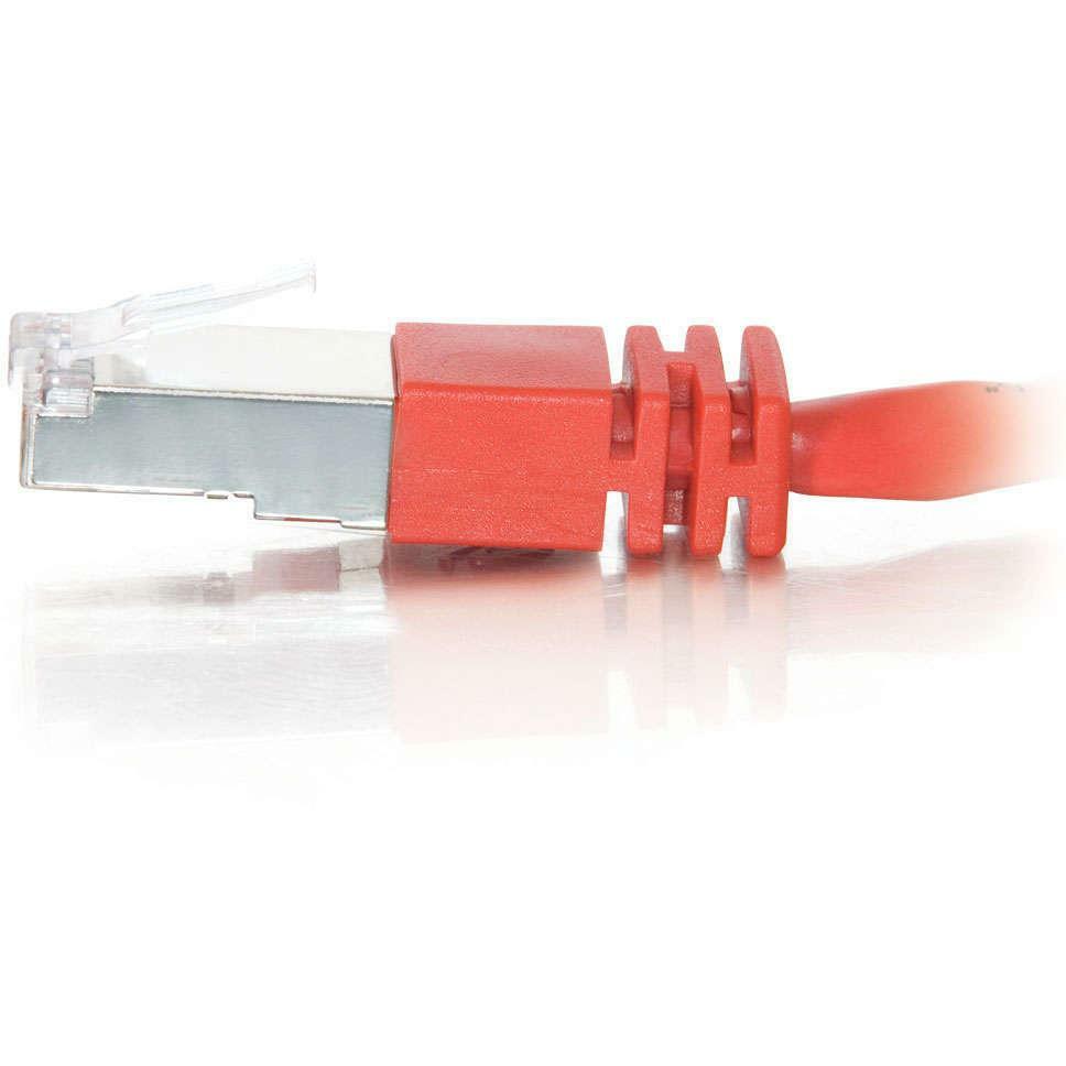 C2G-150ft Cat5e Molded Shielded (STP) Network Patch Cable - Red