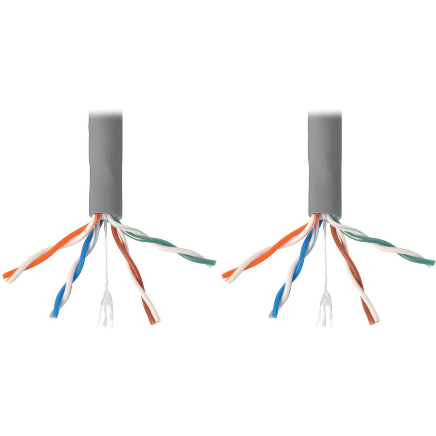 Tripp Lite 1000FT Plenum CMP Cat 6 Solid UTP Bulk Cable Gray 1000'