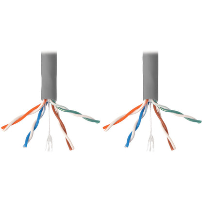 Tripp Lite 1000FT Plenum CMP Cat 6 Solid UTP Bulk Cable Gray 1000'