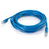 C2G-50ft Cat5e Molded Solid Unshielded (UTP) Network Patch Cable - Blue