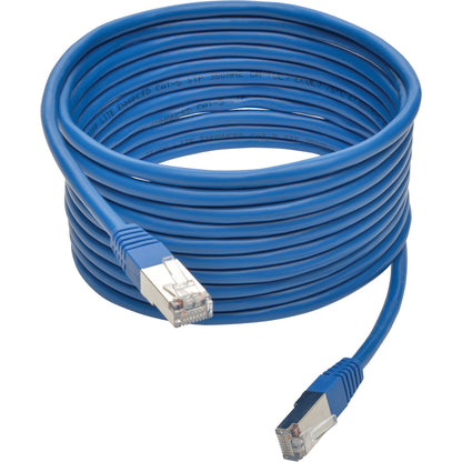 Tripp Lite 15' Cat5e Molded Shielded Patch Cable STP RJ45 M/M 350 Mhz Blue