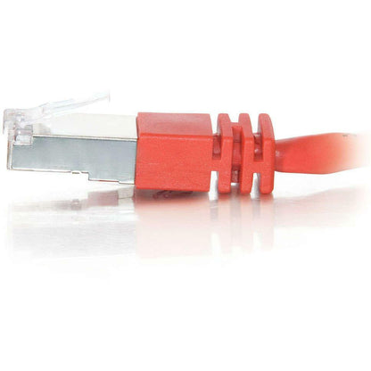 C2G-50ft Cat5e Molded Shielded (STP) Network Patch Cable - Red