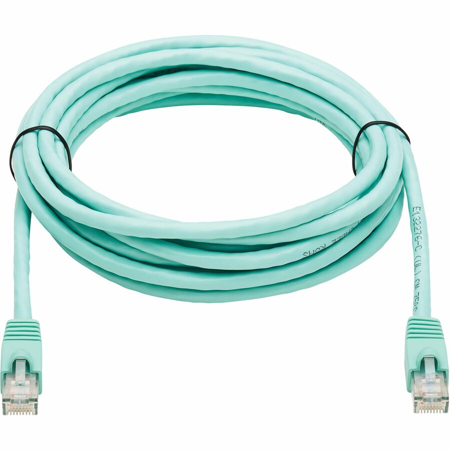 Tripp Lite 14ft Augmented Cat6 Cat6a Snagless 10G Patch Cable RJ45 Aqua 14'