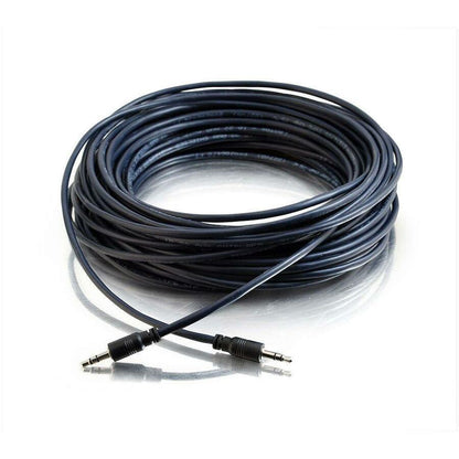 C2G 50ft Plenum-Rated 3.5mm Stereo Audio Cable with Low Profile Connectors