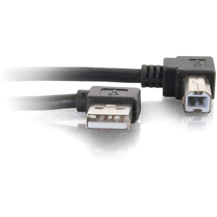 C2G 5m USB 2.0 Right Angle A/B Cable - Black (16.4ft)