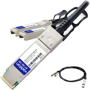 AddOn Solarflare SOLR-QSFP2SFP-3MP Compatible TAA Compliant 20GBase-CU QSFP+ to 2xSFP+ Direct Attach Cable (Passive Twinax, 3m)