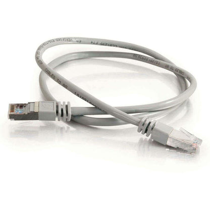 C2G-50ft Cat5e Molded Shielded (STP) Network Patch Cable - Gray