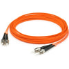 AddOn 1m ST (Male) to ST (Male) Orange OM1 Duplex Fiber OFNR (Riser-Rated) Patch Cable