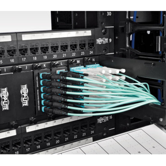Tripp Lite 10M MTP / MPO Patch Cable 12 Fiber 40GbE Aqua OM3 Plenum 33ft 33' 10 Meter