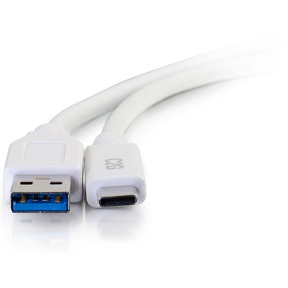 C2G 3ft USB 3.0 Type C to USB A - USB Cable White M/M