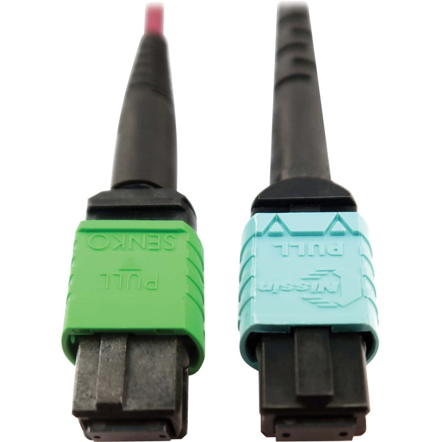 Tripp Lite Multimode Fiber Optic Cable 400G MTP/MPO-APC to 24F MTP/MPO-UPC F/F 5M