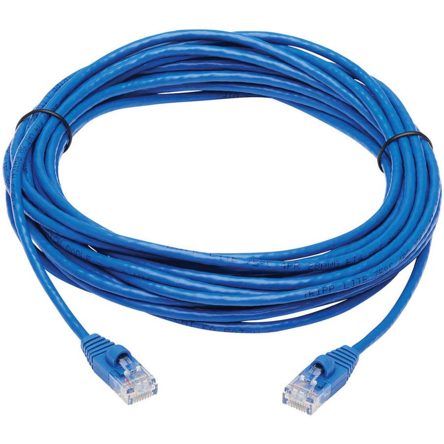 Tripp Lite Cat6a 10G Snagless Molded Slim UTP Network Patch Cable (M/M), Blue, 25 ft.