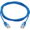 Tripp Lite Cat6 Gigabit Ethernet Cable Molded Ultra-Slim RJ45 M/M Blue 7ft