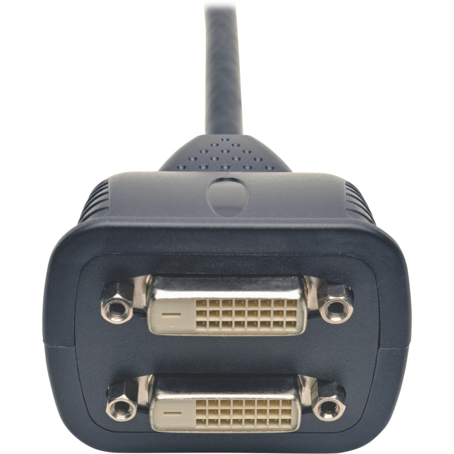 Tripp Lite 1ft DVI Y Splitter Video Monitor Cable DVI-D M/2xF 1'