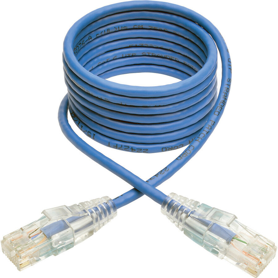 Tripp Lite Cat6 UTP Patch Cable (RJ45) - M/M, Gigabit, Snagless, Molded, Slim, Blue, 7 ft.