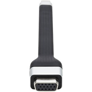 Tripp Lite USB C to VGA Adapter Cable Flat Thunderbolt 3 M/F Black 5in