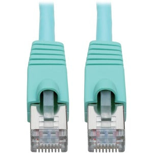 Tripp Lite Cat6a Ethernet Cable 10G STP Snagless Shielded PoE M/M Aqua 2ft