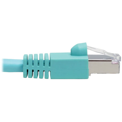 Tripp Lite Cat6a Ethernet Cable 10G STP Snagless Shielded PoE M/M Aqua 2ft