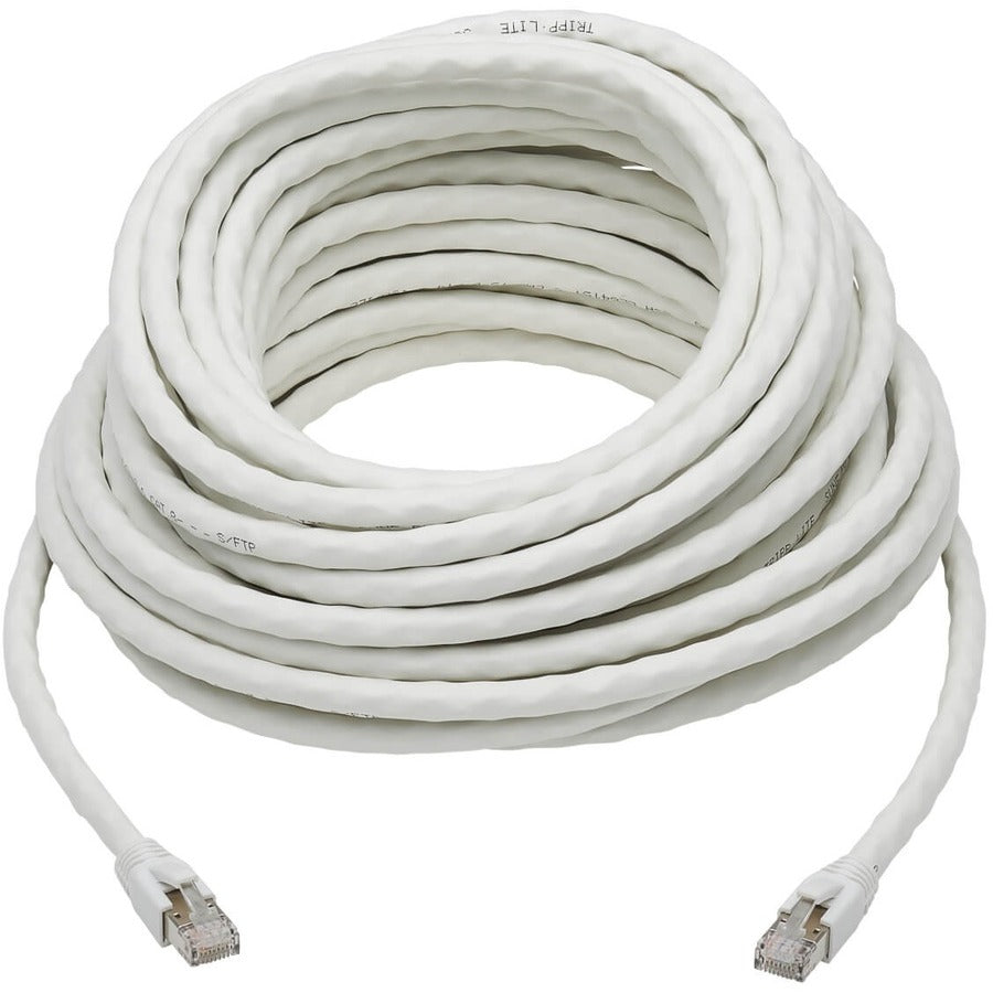Tripp Lite Cat8 Patch Cable 25G/40G Certified Snagless M/M PoE White 60ft