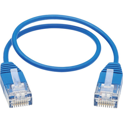 Tripp Lite Cat6 Gigabit Ethernet Cable Molded Ultra-Slim RJ45 M/M Blue 1ft