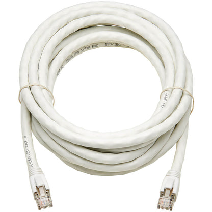 Tripp Lite Cat8 Patch Cable 25G/40G Certified Snagless M/M PoE White 15ft