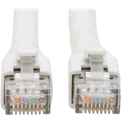 Tripp Lite Cat8 Patch Cable 25G/40G Certified Snagless M/M PoE White 15ft
