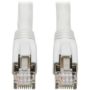 Tripp Lite Cat8 Patch Cable 25G/40G Certified Snagless M/M PoE White 30ft