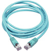 Tripp Lite Cat6a Ethernet Cable 10G STP Snagless Shielded PoE M/M Aqua 12ft