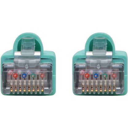 Tripp Lite Cat6a Ethernet Cable 10G STP Snagless Shielded PoE M/M Aqua 12ft