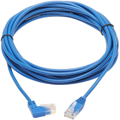 Tripp Lite Cat6 Ethernet Cable Right Angled UTP Slim Molded M/M Blue 15ft