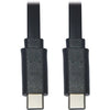 Tripp Lite USB C to USB C Cable Flat USB 2.0 M/M Thunderbolt 3 Black 6ft