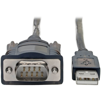Tripp Lite RS232 to USB Adapter Cable with COM Retention (USB-A to DB9 M/M), FTDI, 5 ft.