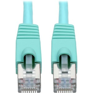 Tripp Lite Cat6a Snagless Shielded STP Patch Cable 10G, PoE, Aqua M/M 3ft
