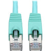 Tripp Lite Cat6a Snagless Shielded STP Patch Cable 10G, PoE, Aqua M/M 3ft