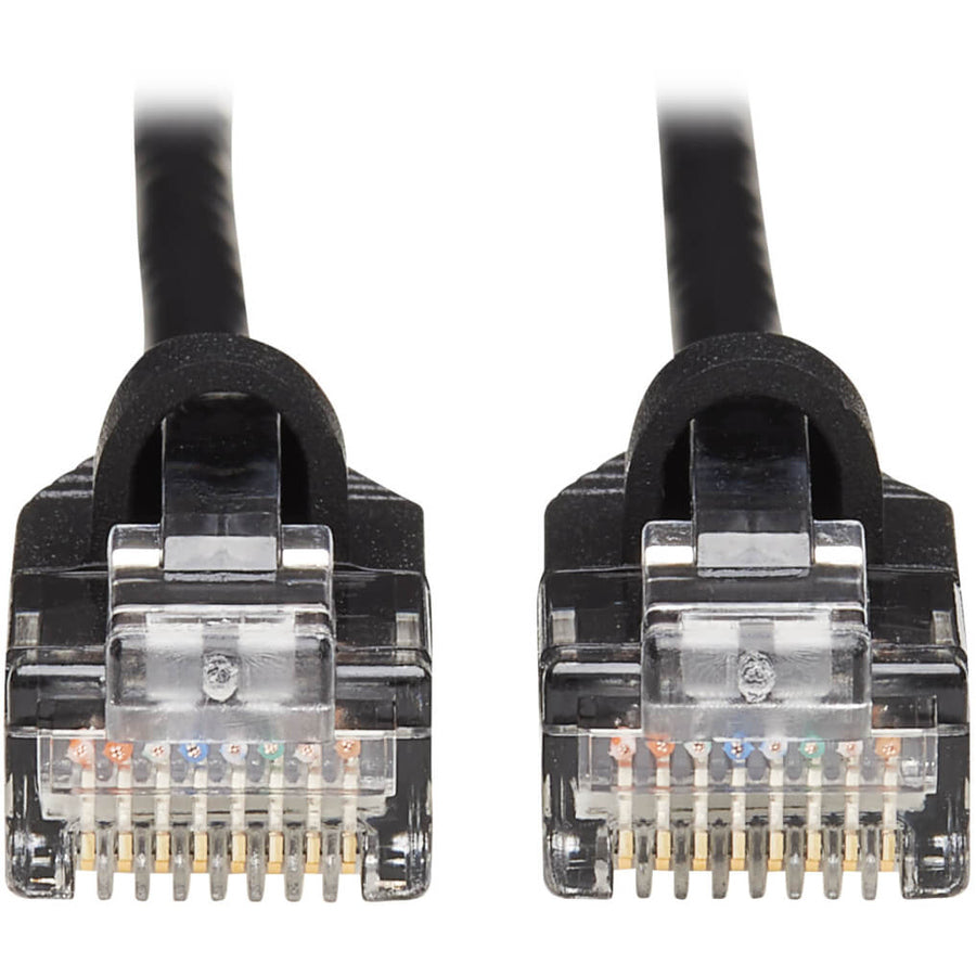 Tripp Lite Cat6a 10G Snagless Molded Slim UTP Network Patch Cable (M/M), Black, 10 ft.