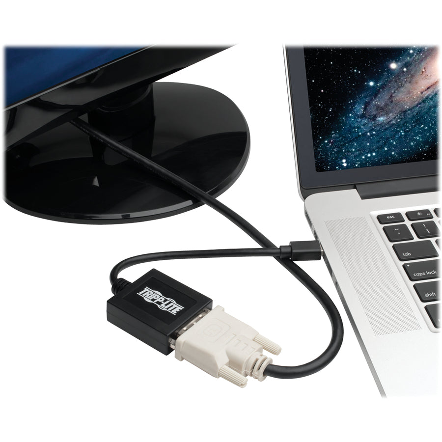 Tripp Lite Keyspan Mini DisplayPort to DVI Adapter Converter mDP to DVI M/F 6in 6"