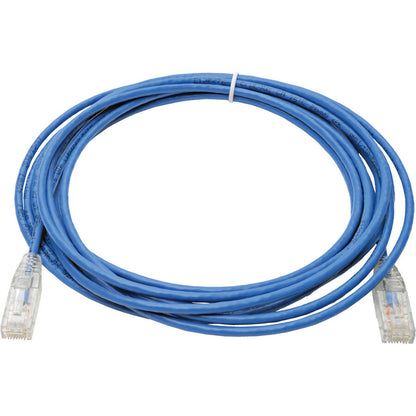 Tripp Lite Cat6 UTP Patch Cable (RJ45) - M/M, Gigabit, Snagless, Molded, Slim, Blue, 15 ft.