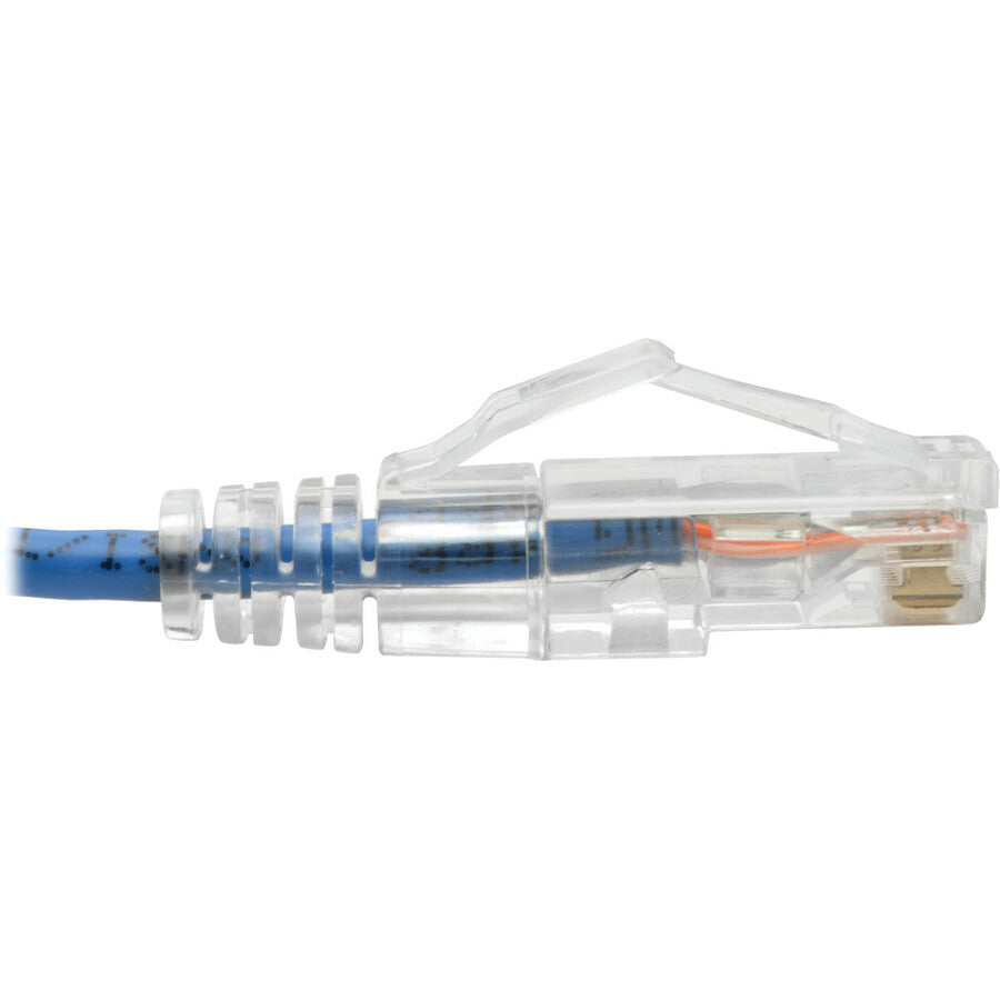 Tripp Lite Cat6 UTP Patch Cable (RJ45) - M/M, Gigabit, Snagless, Molded, Slim, Blue, 15 ft.