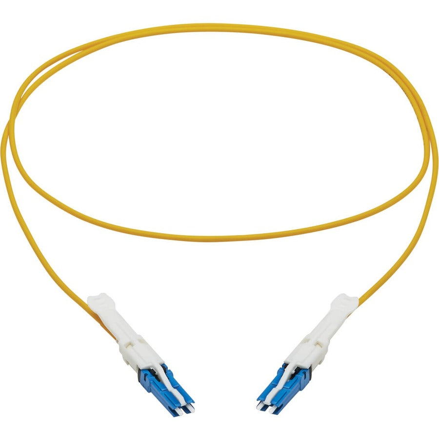 Tripp Lite Duplex Singemode 400Gb Fiber Optic Cable 9/125 OS2 LSZH Yellow 1M