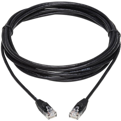Tripp Lite Cat6a 10G Snagless Molded Slim UTP Network Patch Cable (M/M), Black, 15 ft.