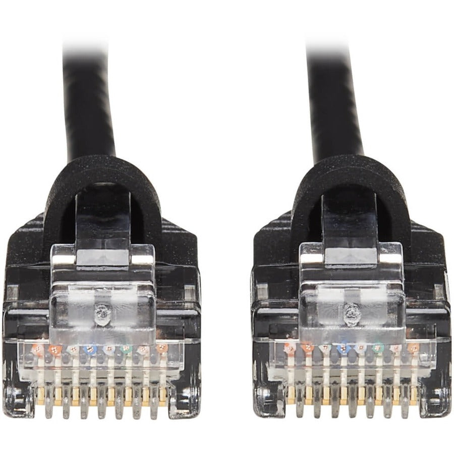 Tripp Lite Cat6a 10G Snagless Molded Slim UTP Network Patch Cable (M/M), Black, 15 ft.