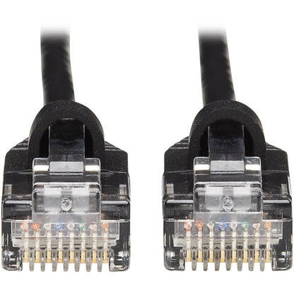 Tripp Lite Cat6a 10G Snagless Molded Slim UTP Network Patch Cable (M/M), Black, 15 ft.